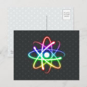 Farbenfroh leuchtendes Atom - Grüße Postkarte (Vorne/Hinten)