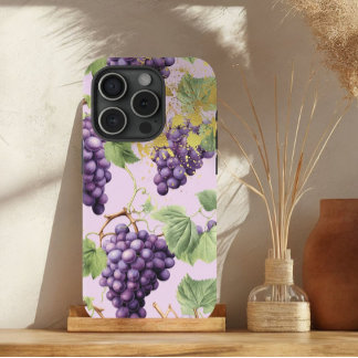 Farbenfroh Lila, Mauve Grapevine Gold Akzent Case-Mate iPhone Hülle