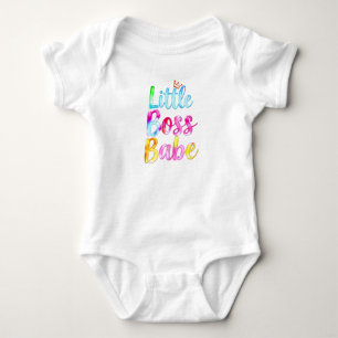 Farbenfroh "Little Boss Babe" Baby Strampler