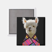Farbenfroh Llama Magnet (Vorderseite/Rückseite)