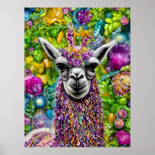 Farbenfroh Llama Poster