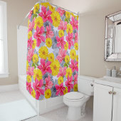 Farbenfroh loral dekorativ auffällig duschvorhang