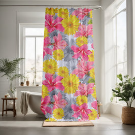 Farbenfroh loral dekorativ auffällig duschvorhang