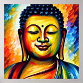 Farbenfroh Lord Buddha Poster (Vorne)