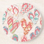 Farbenfroh & lustig gedreht Flop Sommer Spaß! Sandstein Untersetzer<br><div class="desc">Sommerzeit bedeutet Flip-Flops! Dieses Design schreit Sommer mit einer Vielzahl von lebhaften,  bunten Designs. Zeigen Sie Ihre dreh-Floppin-Liebe mit diesem freundlichen Design!</div>