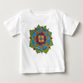 Farbenfroh Mandala Baby Fine Jersey T - Shirt (Vorderseite)