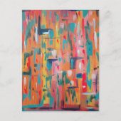 Farbenfroh Mark Abstrakt machen Postkarte (Vorderseite)