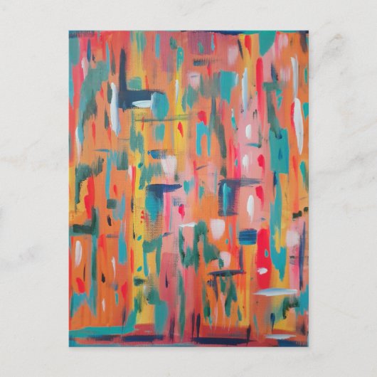 Farbenfroh Mark Abstrakt machen Postkarte (Vorderseite)