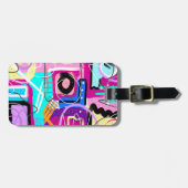 Farbenfroh, maximalistisch, ausdrucksstark Abstrak Gepäckanhänger (Vorderseite horizontal)