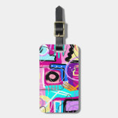 Farbenfroh, maximalistisch, ausdrucksstark Abstrak Gepäckanhänger (Vorderseite vertikal)