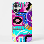 Farbenfroh, maximalistisch, ausdrucksstark Abstrak iPhone Hülle (Rückseite)