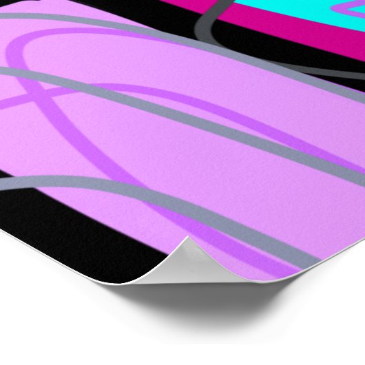 Farbenfroh, maximalistisch, ausdrucksstark Abstrak Poster (Ecke)