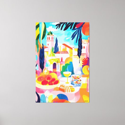 Farbenfroh mediterranes Picnic im fauvistischen St Leinwanddruck (Vorderseite)