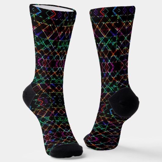 Farbenfroh, mehrfarbig, fröhlich gestreift socken (Gewinkelt)