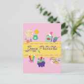 farbenfroh mexikanisches Essen auf der Postkarte (Stehend Vorderseite)