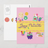 farbenfroh mexikanisches Essen auf der Postkarte (Vorne/Hinten)