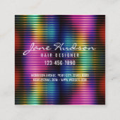 Farbenfroh Minimalistisch Elegantes Design Quadratische Visitenkarte (Rückseite)