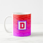 farbenfroh minimalmodernes abstraktes Monogramm Kaffeetasse (Links)