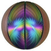 Farbenfroh mit blauem, modernem Abstraktem Fraktal Basketball (Vertikal)