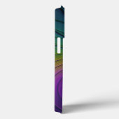 Farbenfroh mit blauem, modernem Abstraktem Fraktal Case-Mate iPhone Hülle (Rückseite / Rechts)