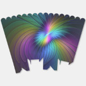 Farbenfroh mit blauem, modernem Abstraktem Fraktal Geschenkschachtel (Ungeklappt)