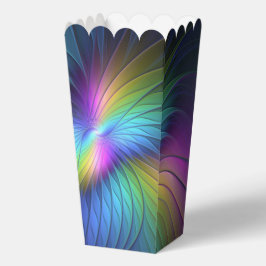 Farbenfroh mit blauem, modernem Abstraktem Fraktal Geschenkschachtel