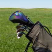 Farbenfroh mit blauem, modernem Abstraktem Fraktal Golf Headcover (In SItu)