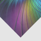 Farbenfroh mit blauem, modernem Abstraktem Fraktal Seidenpapier (Detail)