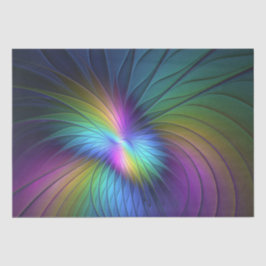 Farbenfroh mit blauem, modernem Abstraktem Fraktal Seidenpapier