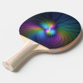 Farbenfroh mit blauem, modernem Abstraktem Fraktal Tischtennis Schläger (Vorderseite)