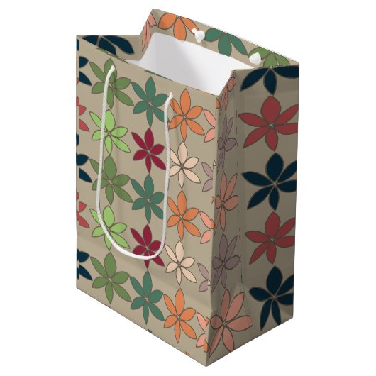 Farbenfroh Mittlere Geschenktüte (Vorderseite Schrägansicht)