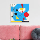 Farbenfroh, modern Abstrakt, blau 1 Leinwanddruck (Insitu (Wohnzimmer))