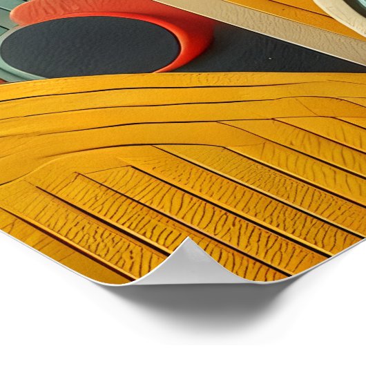 Farbenfroh Modern Abstrakte Bio Formen Poster (Ecke)