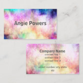 farbenfroh, modern abstrakte Wasserfarbe Visitenkarte (Vorne/Hinten)