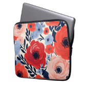 Farbenfroh, modern, blau, blau laptopschutzhülle (Vorderseite Links)
