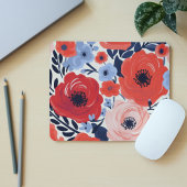 Farbenfroh, modern, blau, blau mousepad