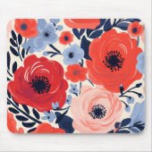 Farbenfroh, modern, blau, blau mousepad (Vorne)