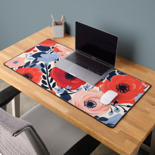 Farbenfroh, modern, blau, blau schreibtischunterlage