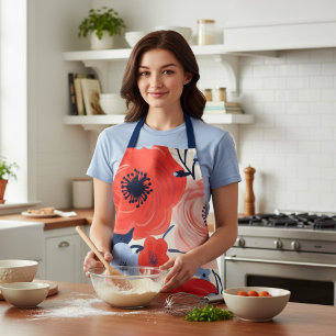 Farbenfroh, modern, blau, blau schürze