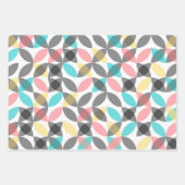 Farbenfroh, modern, fröhlich kreisförmig geometris geschenkpapier set (Vorderseite 2)