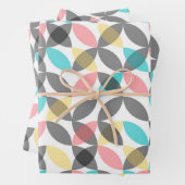 Farbenfroh, modern, fröhlich kreisförmig geometris geschenkpapier set (Beispiel)