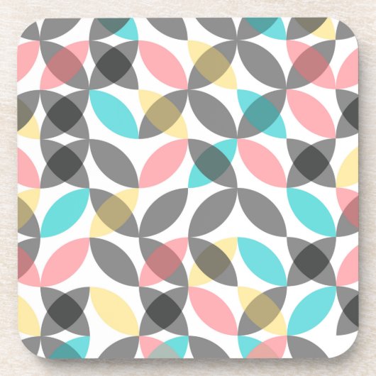 Farbenfroh, modern, fröhlich kreisförmig geometris getränkeuntersetzer (Vorderseite)