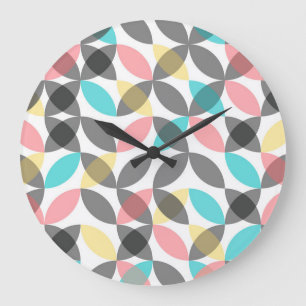Farbenfroh, modern, fröhlich kreisförmig geometris große wanduhr