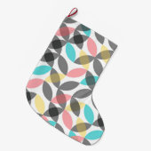 Farbenfroh, modern, fröhlich kreisförmig geometris großer weihnachtsstrumpf (Vorderansicht (hängend))