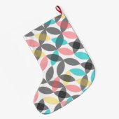Farbenfroh, modern, fröhlich kreisförmig geometris großer weihnachtsstrumpf (Rückseite (Hängend))
