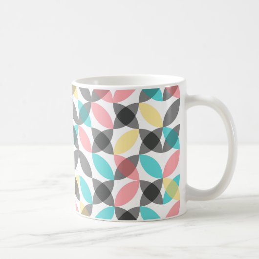 Farbenfroh, modern, fröhlich kreisförmig geometris kaffeetasse (Rechts)