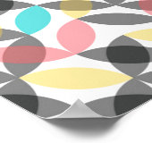 Farbenfroh, modern, fröhlich kreisförmig geometris poster (Ecke)