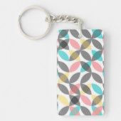 Farbenfroh, modern, fröhlich kreisförmig geometris schlüsselanhänger (Vorderseite)