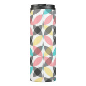 Farbenfroh, modern, fröhlich kreisförmig geometris thermosbecher (Rückseite)