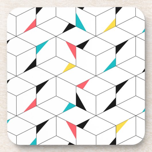 Farbenfroh, modern, fröhlich, trendig und fröhlich getränkeuntersetzer (Vorderseite)